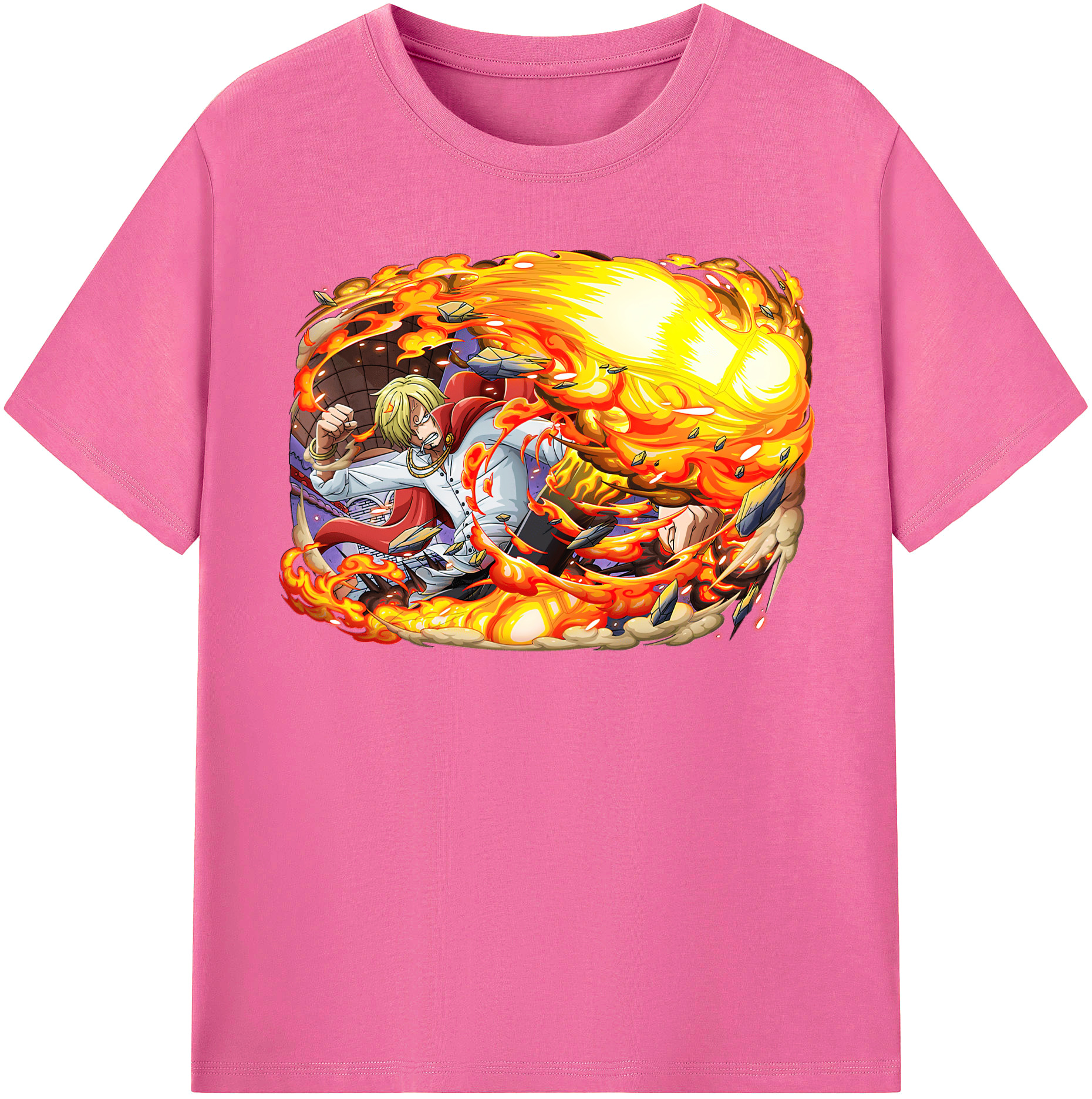 （画像用） ワンピース サンジ ONE PIECE Sanji レディースカジュアルプリントTシャツ（綿100％）